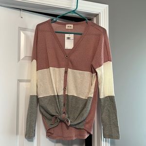 NWT BIBI waffle top.
